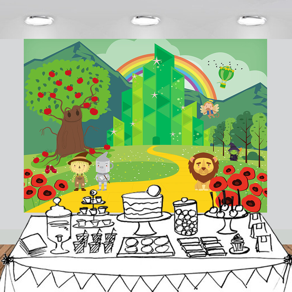 Emerald City Fairytale Storybook Backdrop Party Decoration Photography 7×5 feet