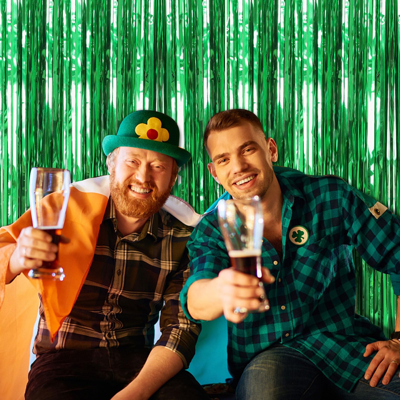 2 Pack Green Streamers Backdrop Jungle 39.4″w X 78.7″l (Pack of 2),