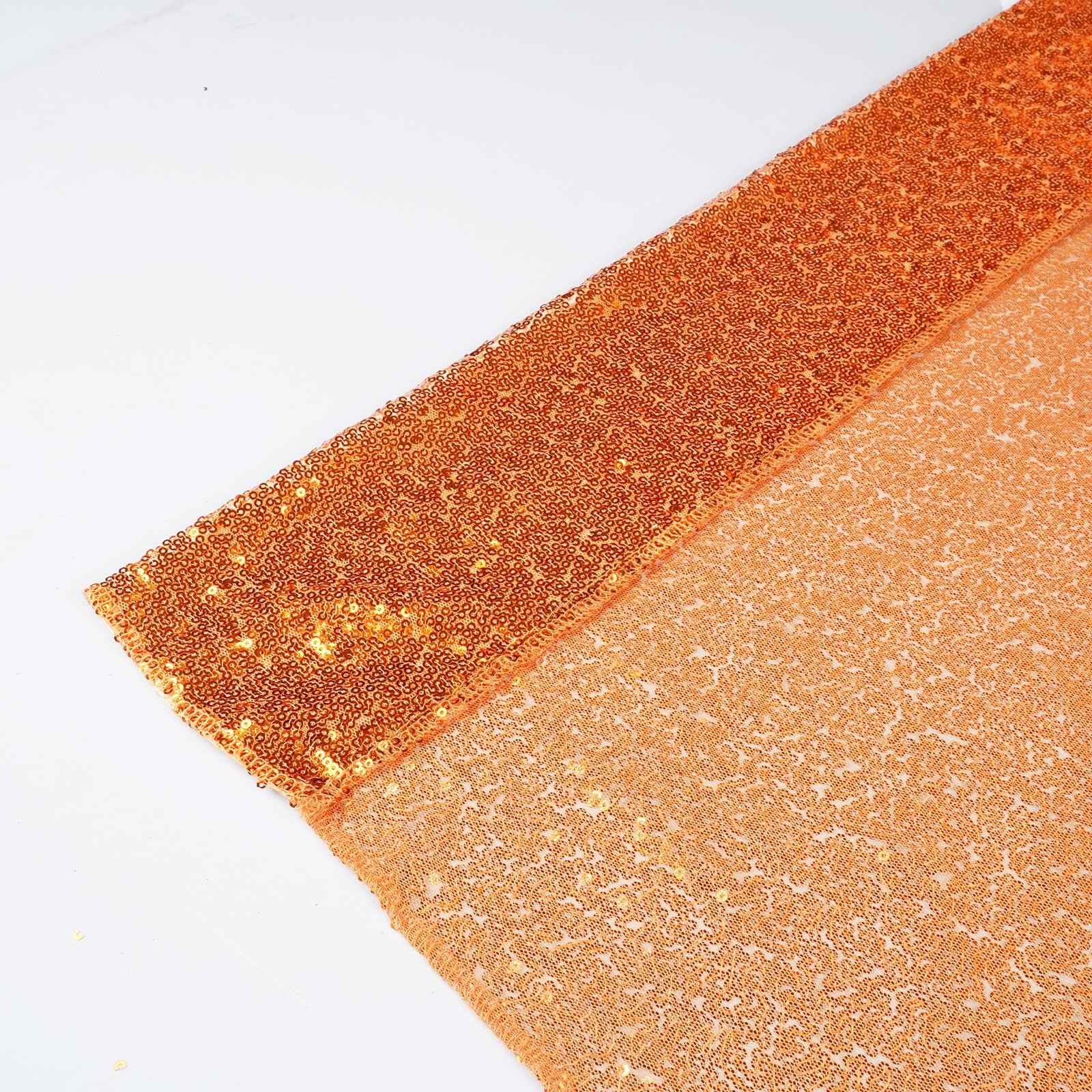 Orange Sequin Backdrop Curtain 2 Panels 2FTx8FT Glitter Background for Party …