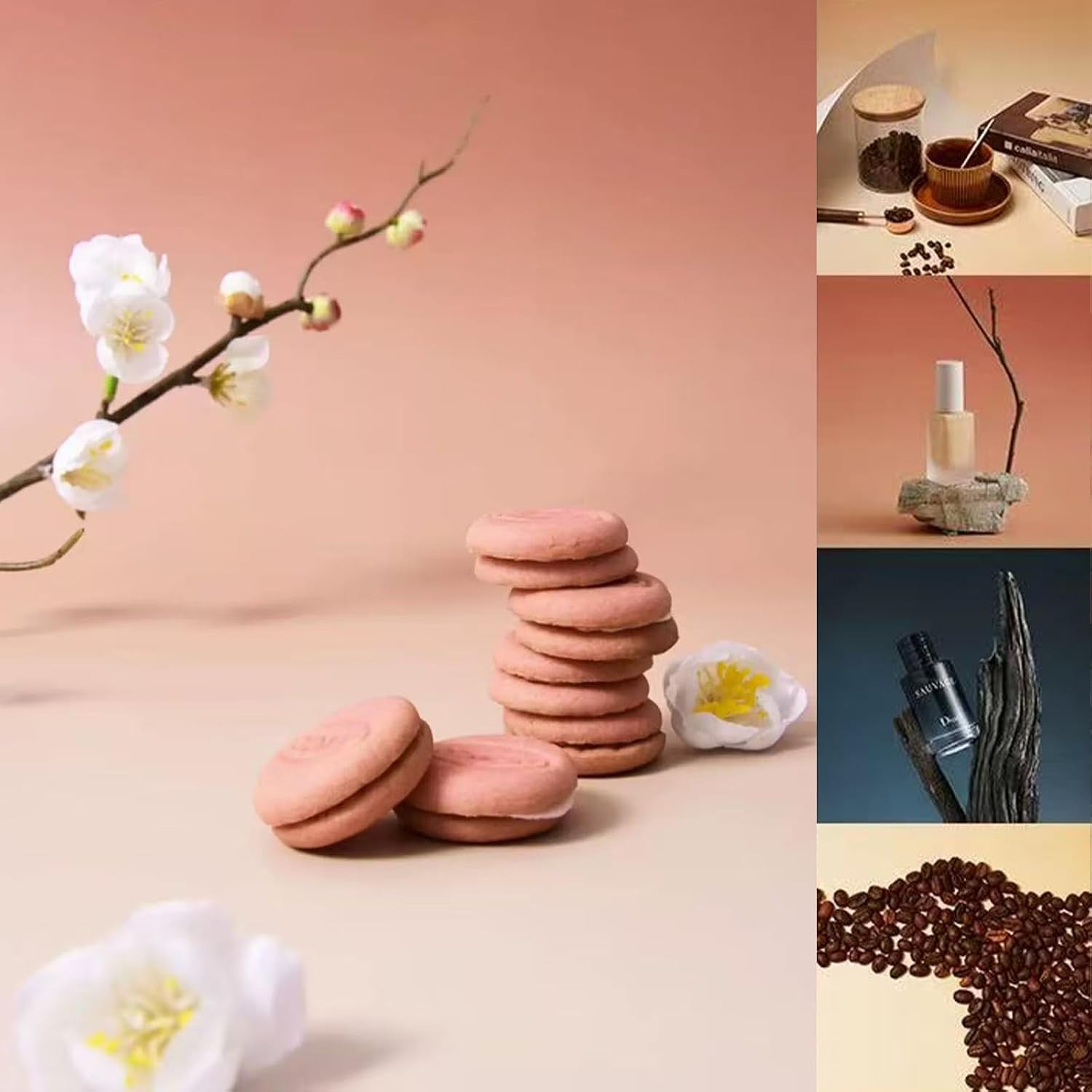 7PCS 14Patterns Photo Backdrop Gradient Paper with Stand: Flat Lay Seamless