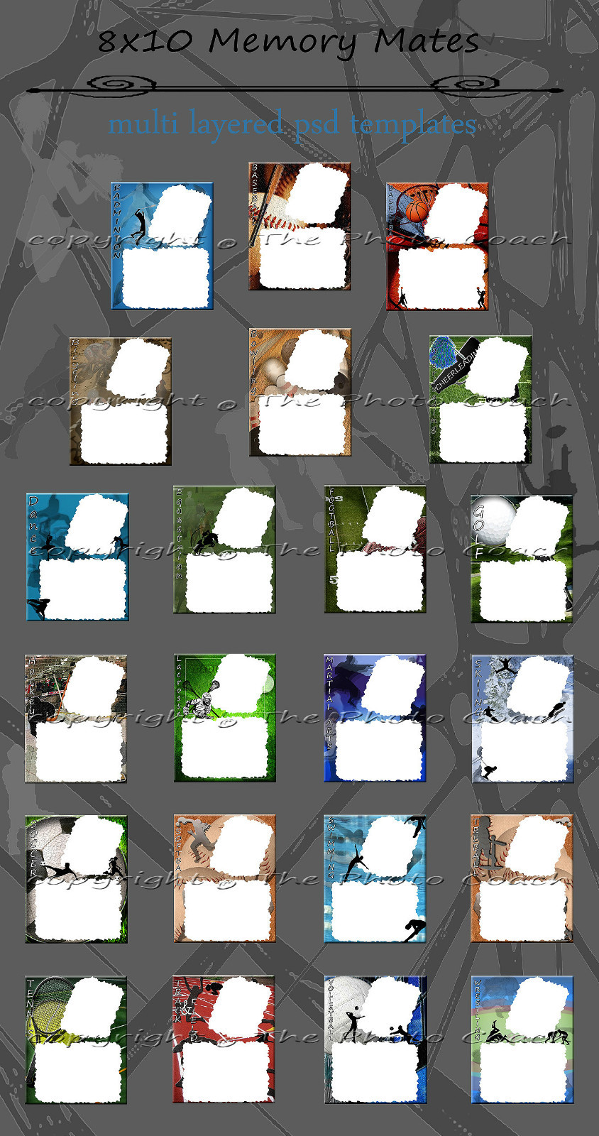 Digital Backgrounds Backdrops Sports Team Trading Cards Photo Memory Mates 1A