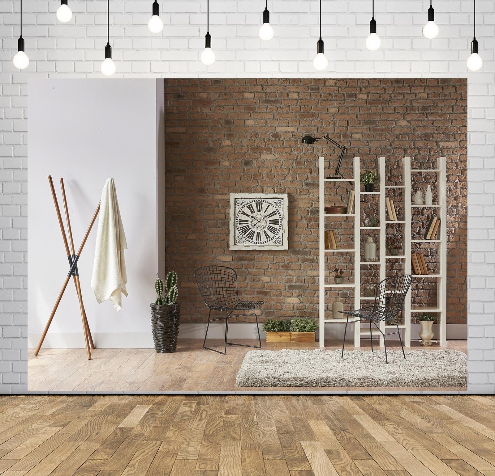 7x5ft Modern Living Room Backdrop Interior Room Bookshelf Photography Backgro…