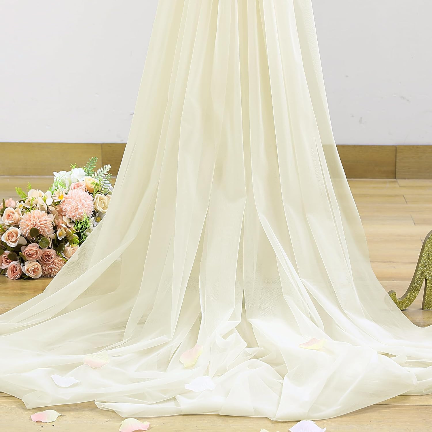 Parties 10Ft X 8Ft Sheer Backdrop Curtains for Bridal Shower Birthday Baby Showe