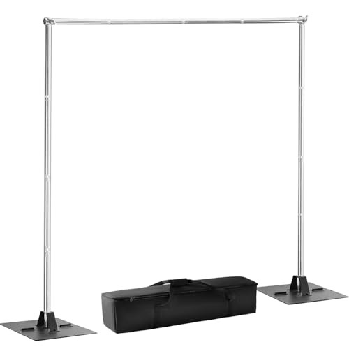 Heavy Duty Pipe and Drape Frame Kit 10x10ft Adjustable 10ft×10ft Sliver