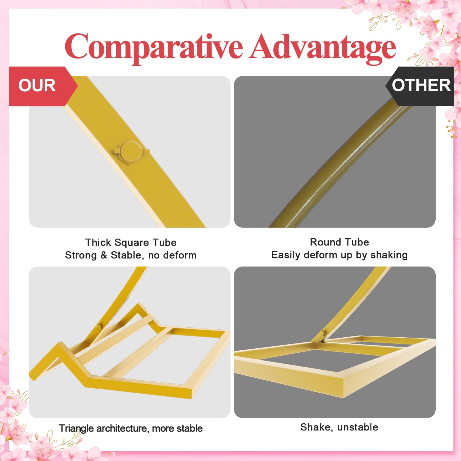 9.2FT Gold Round Backdrop Stand Metal Circle Balloon Arch Frame Wedding Arch …