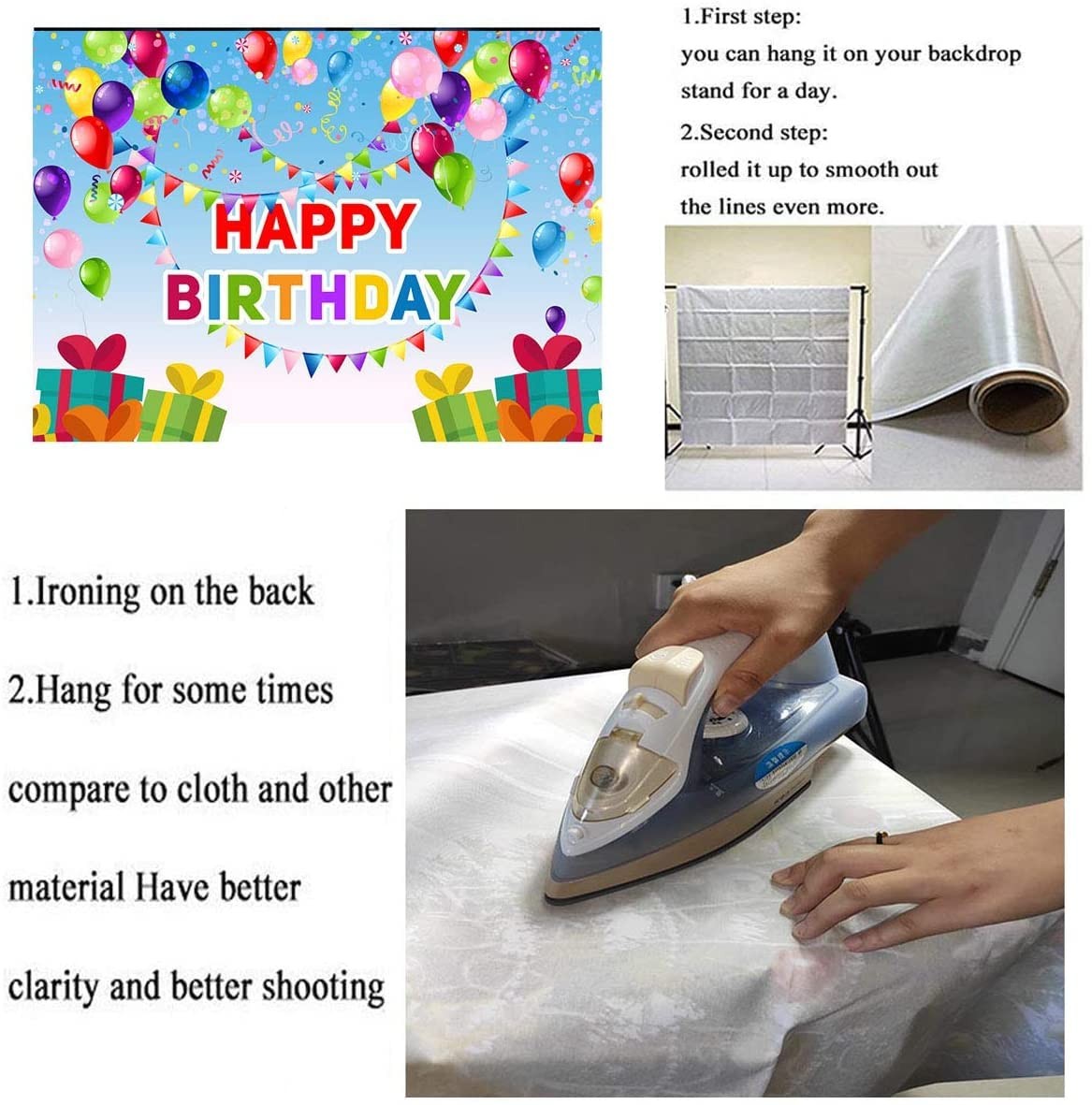 Colorful Happy Birthday Theme Photography Backdrop 5×3 feets, multicolor