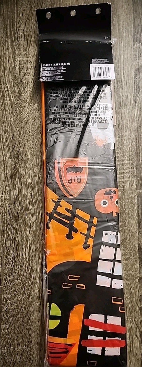 New-Halloween Backdrop Orange Moon Night Graveyard Halloween Banner Spooky House