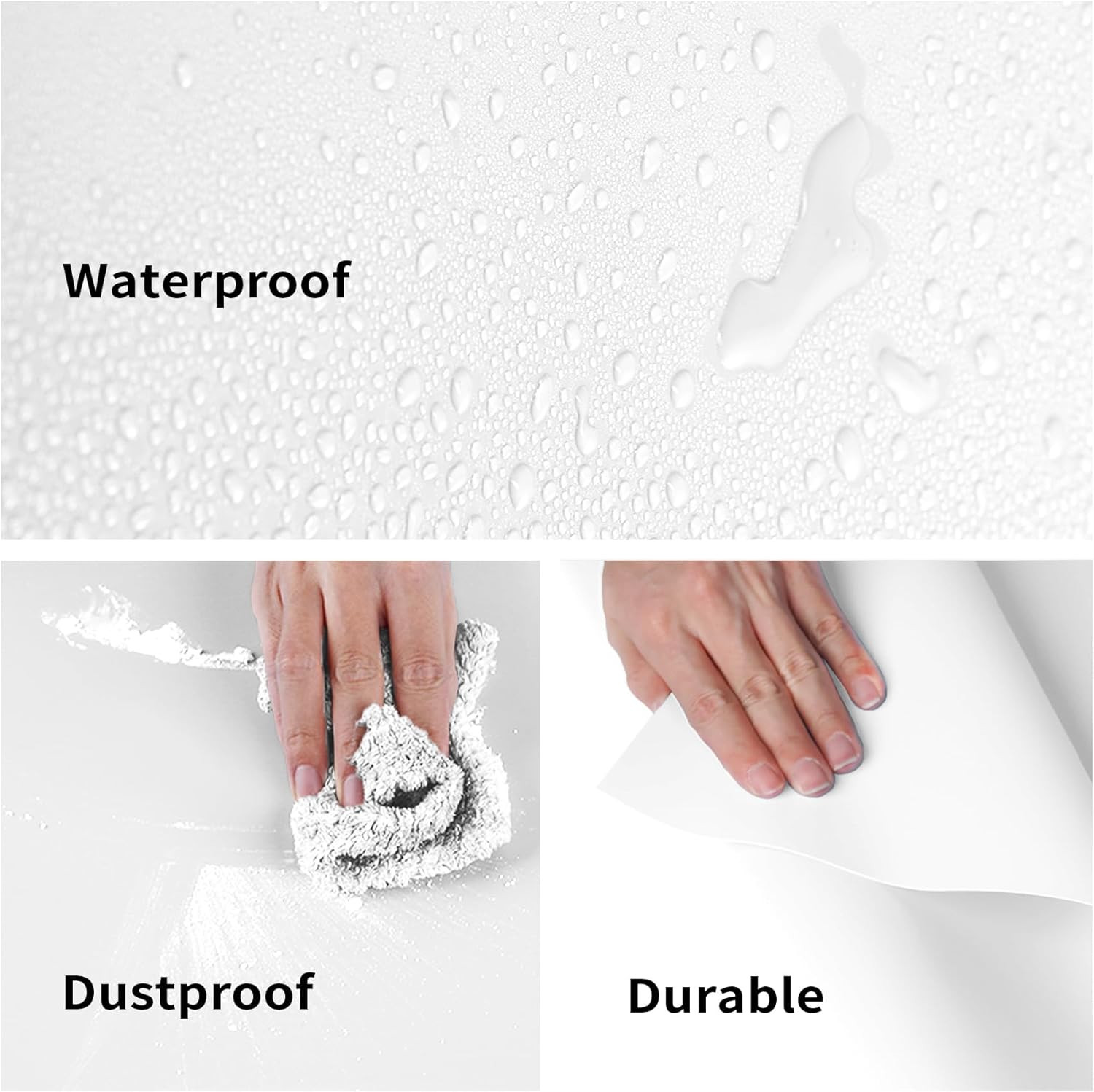 Meking 39.37X78.74 Inch PVC Backdrop, Matte & Reflective White Background for Ph