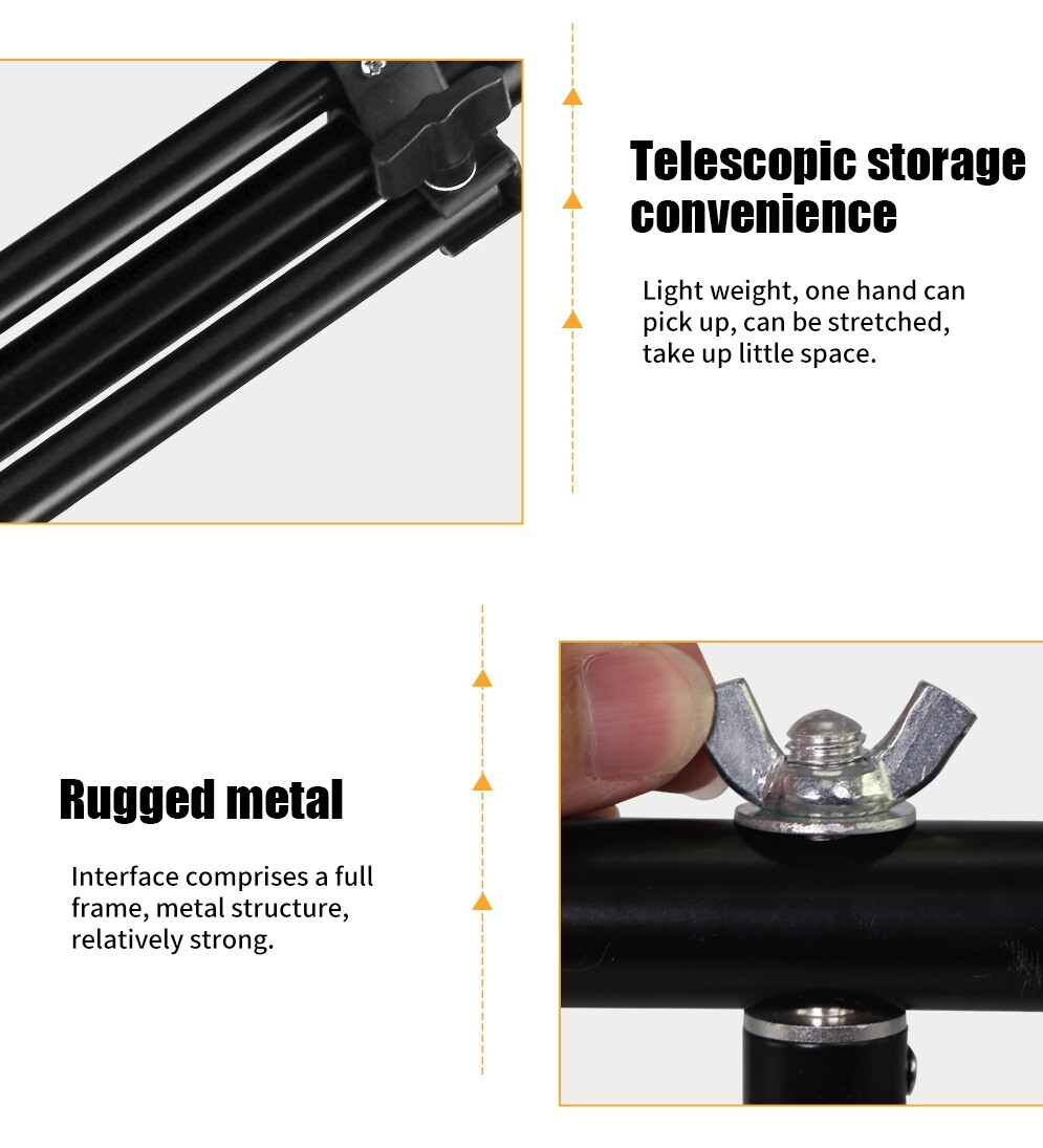 Photography Backdrop Tripod Adjustable Background Crossbar Kit Support Stand
