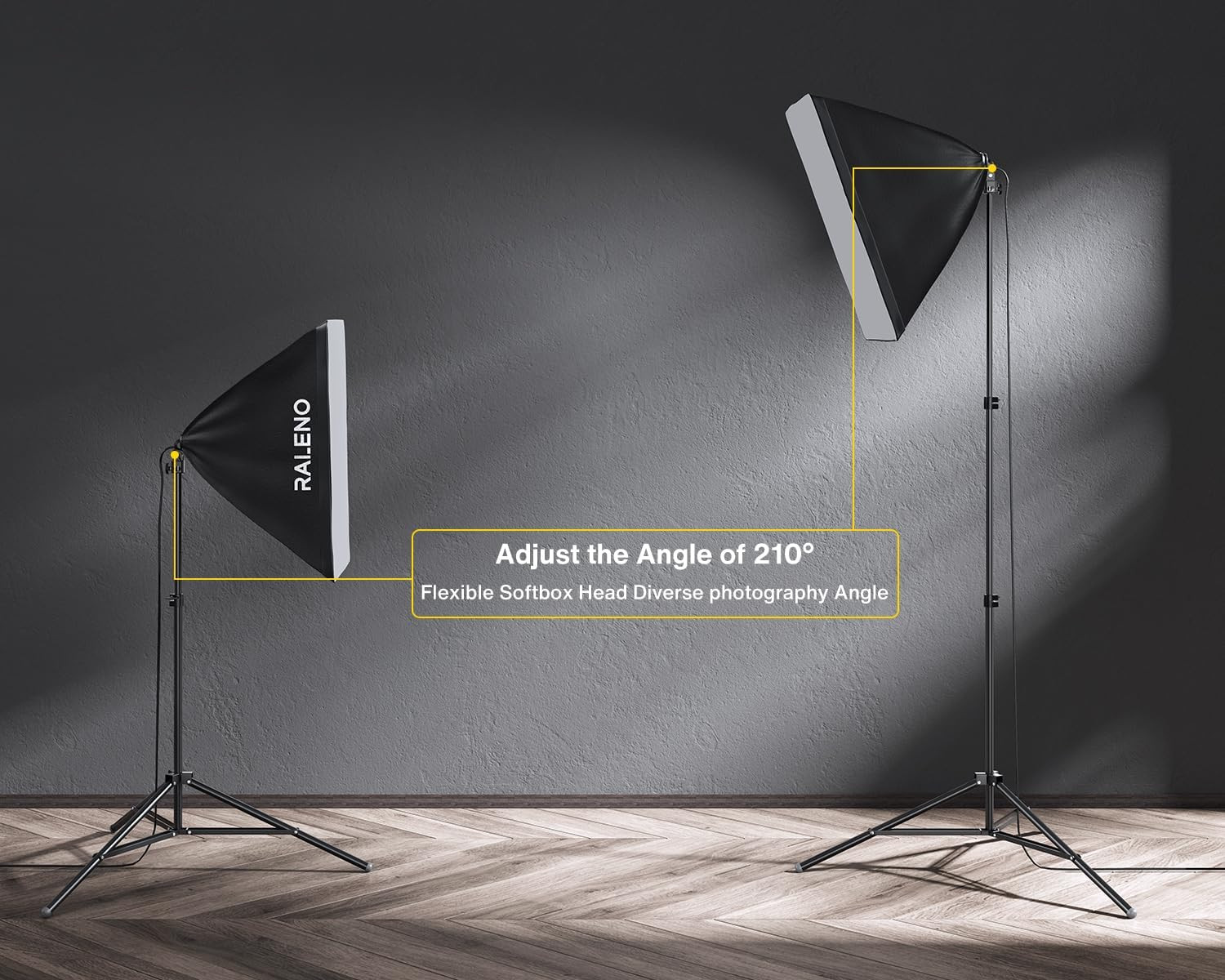 Photography Lighting Kit, 8.5 X 10 Ft Backdrop Stands with Green Screen, Softbox