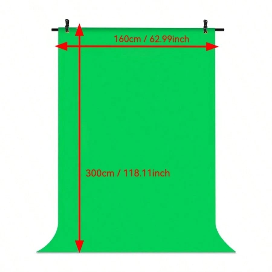 Pro Photography Green Screen Backdrop Kit Foldable Stand for Studio Live Streami