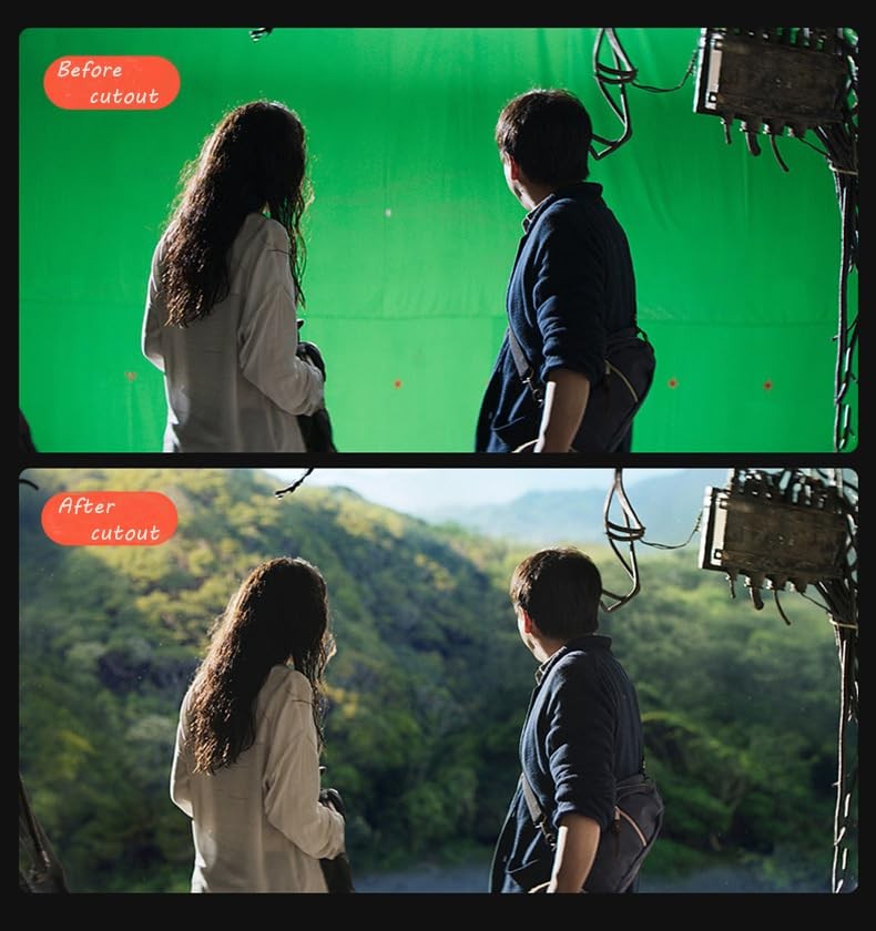 Green Screen Backdrop 8x10ft Photo Chromakey Muslin 8x10ft,