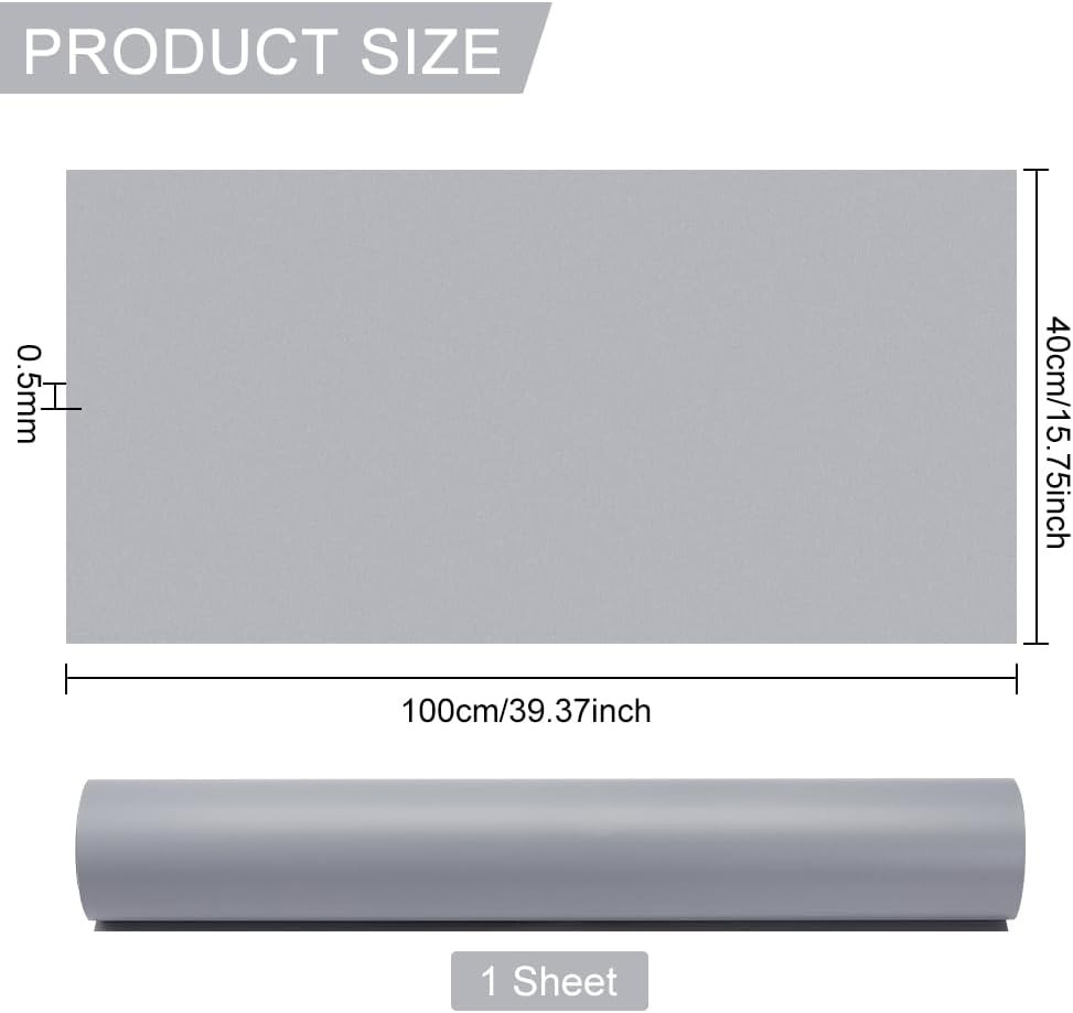 Gray Photography Backdrop Display Board, 15.7×39.3inch Matte PVC Vinyl Photo Bac