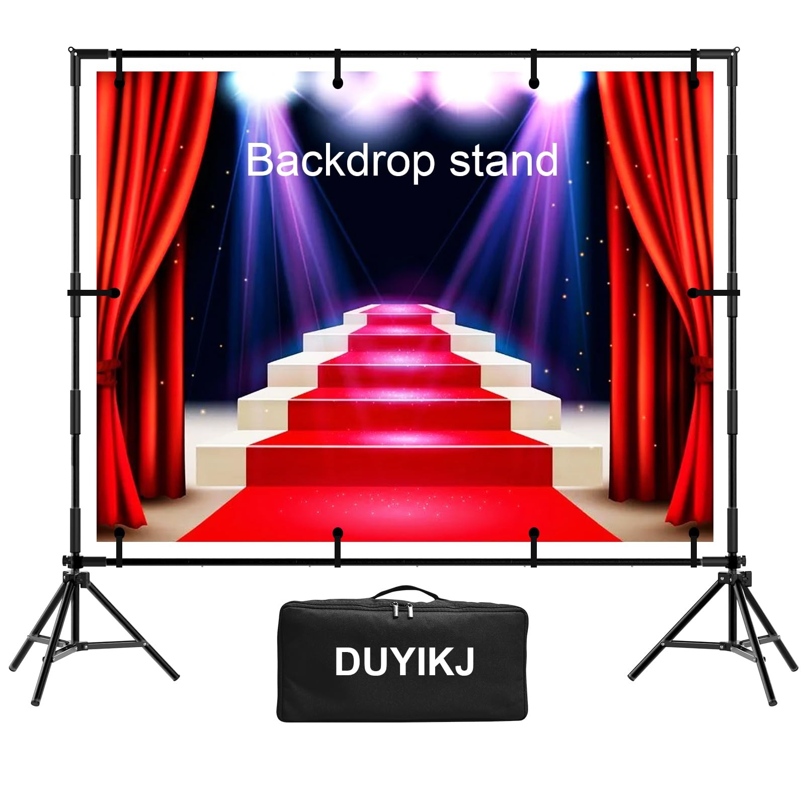 Backdrop Banner Stand,8 x 8 Ft Heavy Duty Adjustable Background Stand Photo B…