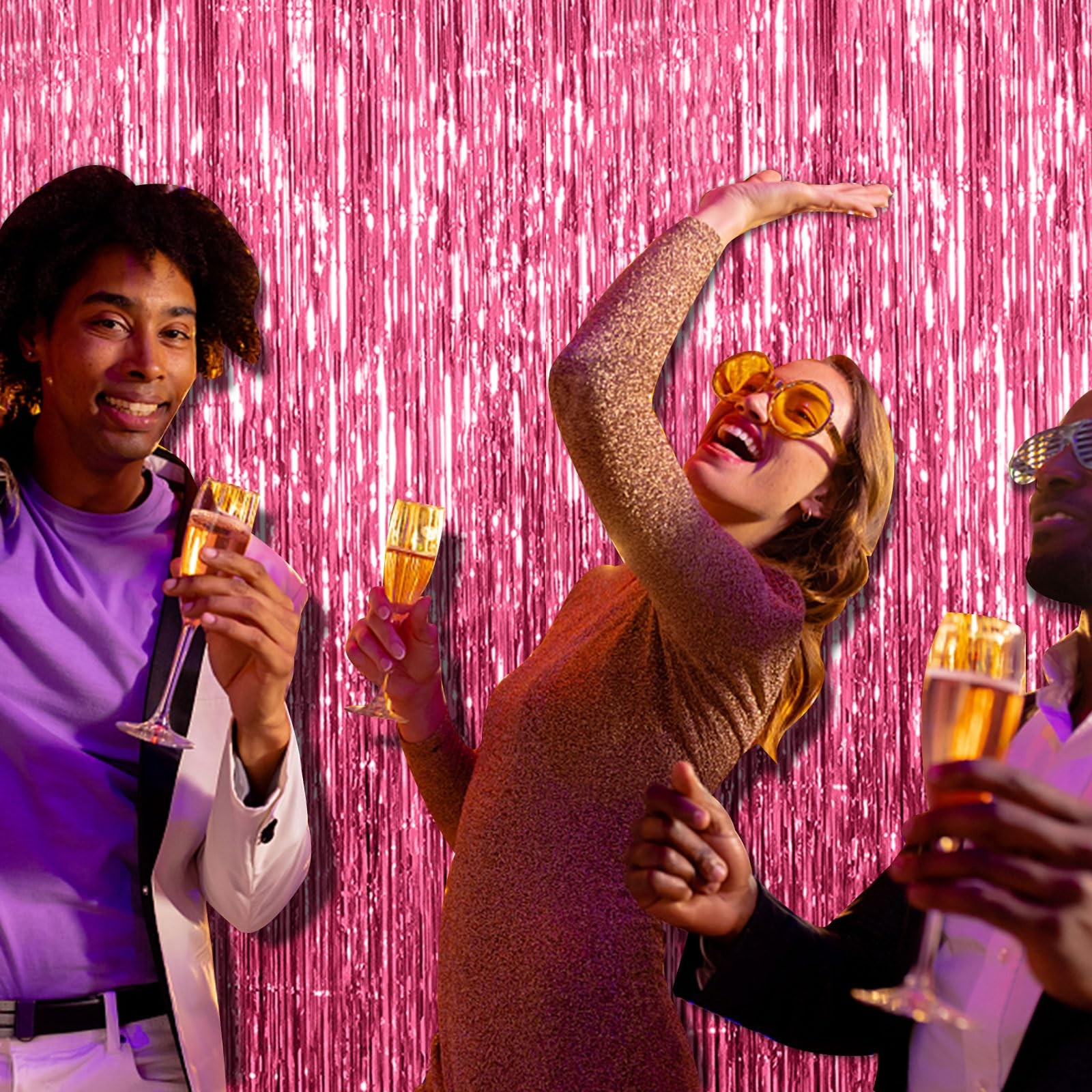 BOMSI 10 Pack Pink Backdrop Party 39.4″w X 78.7″l (Pack of 10),