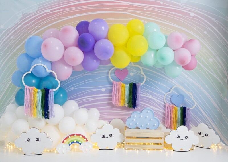 Balloons Photography Background Studio Backdrops For Child Party Birthday Decor