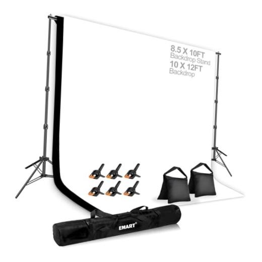 8.5 x 10ft Background 8.5 x 10ft System 10x12ft Backdrop*2(black/white)