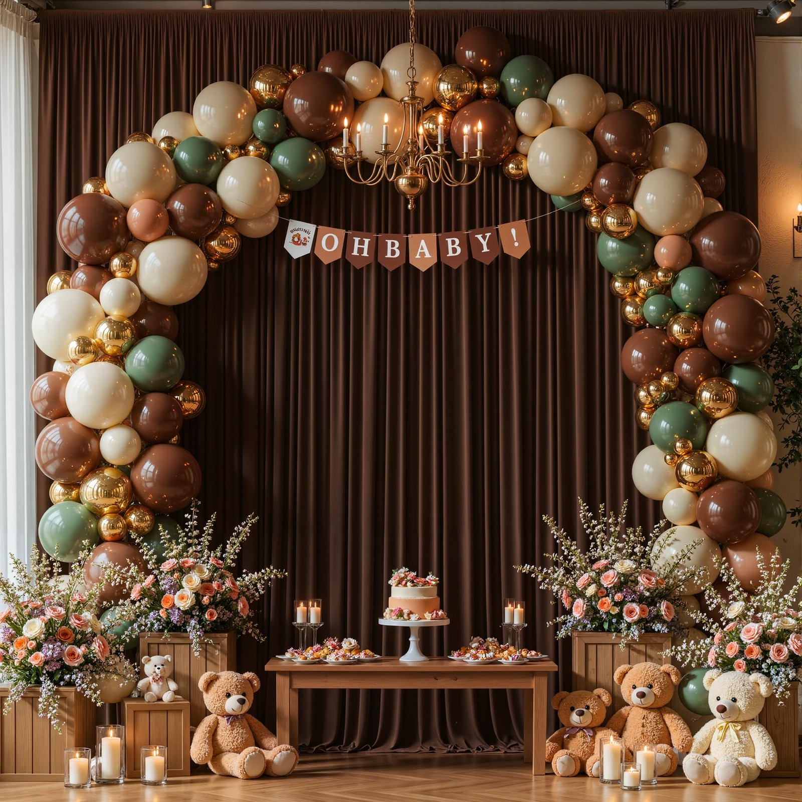 Dark Brown Backdrop Curtains Polyester Photography Drapes Wedding 8x10ft