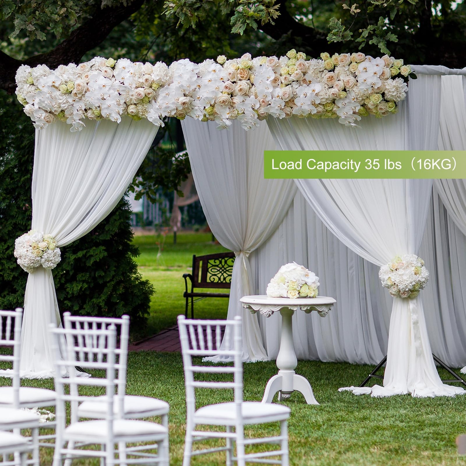 10x10FT Backdrop Stand Heavy Duty,Photo Back Drop Adjustable Stand Kit with 4…