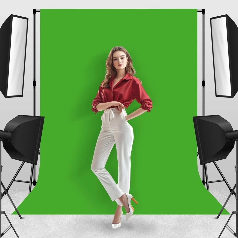 5x7ft Green Screen Backdrop Muslin Chromakey Photo/Video Studio