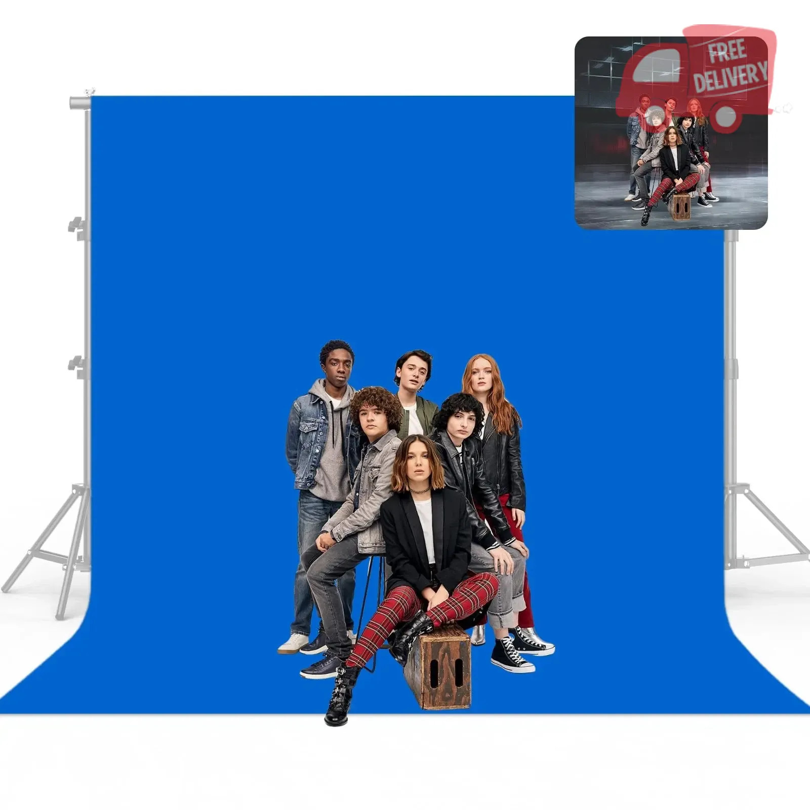 10x20Ft Blue Chromakey Backdrop for Photography, Blue Screen for Product Portrai
