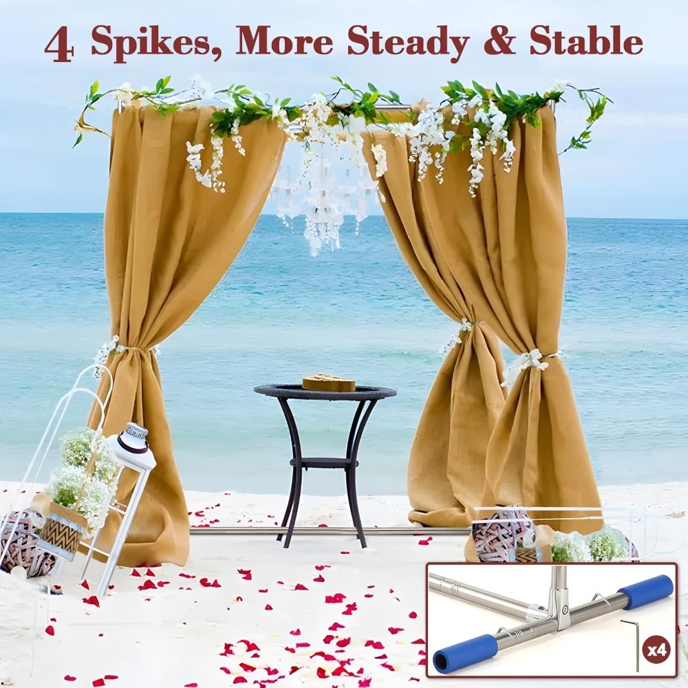 7FT Metal Arch Backdrop Stand, 6FT Wide Wedding Arch Frame for Decorations