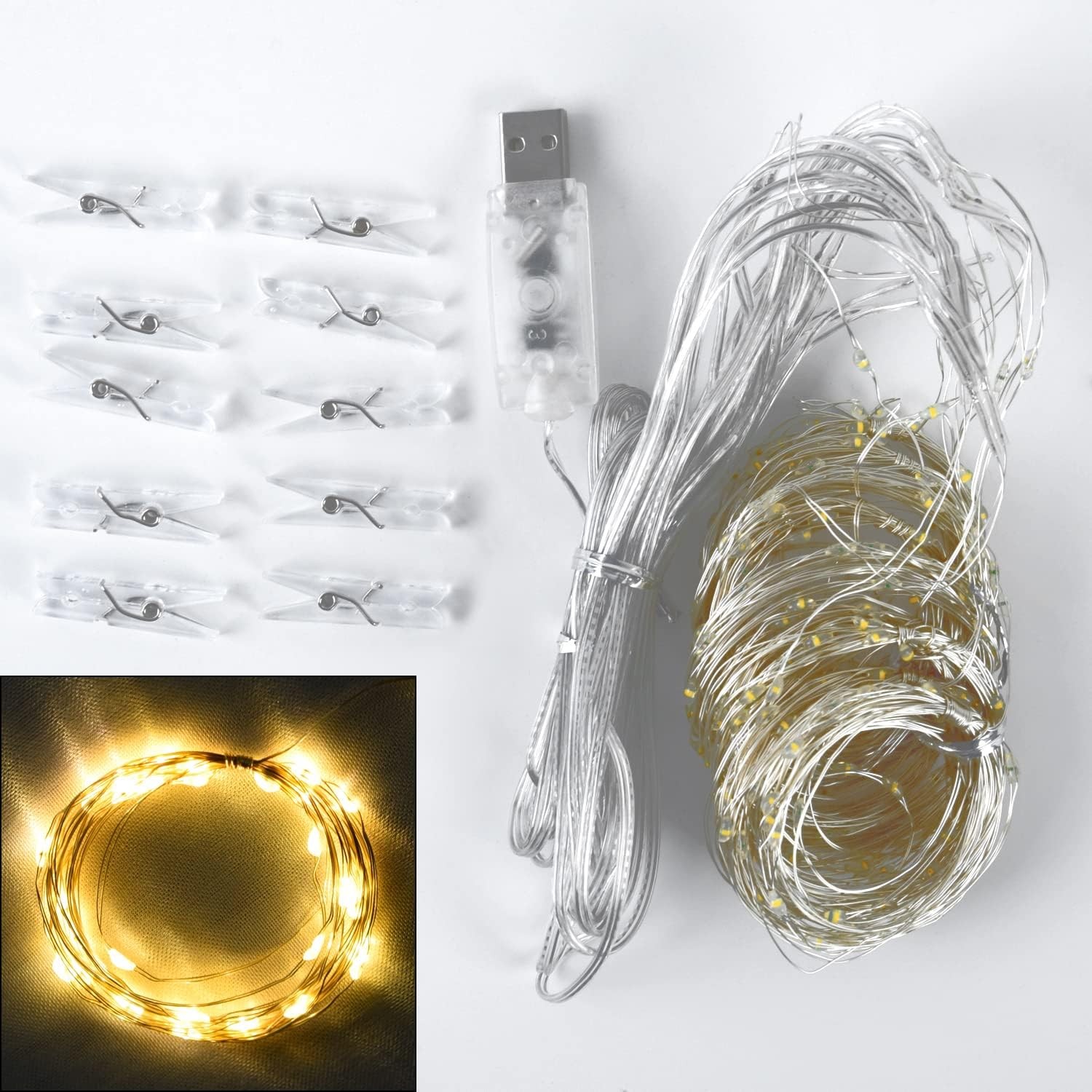 Champagne Tulle Backdrop Curtain with Lights String for Parites Wedding 5x8ft…