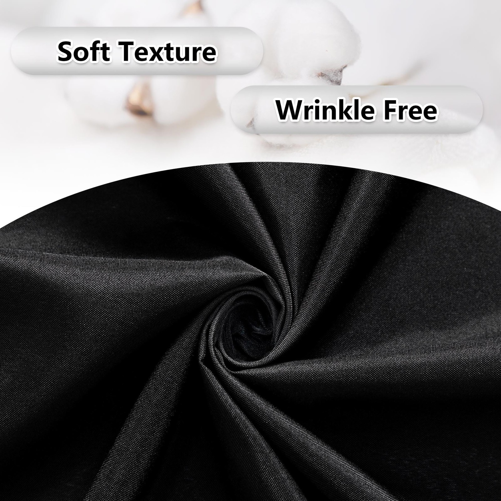 MEETSKY Black Backdrop Curtains for Parties – 10ft x 8ft Party Photo Backgrou…