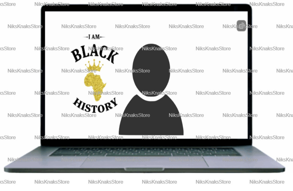 I Am Black History Zoom Background glitter gold