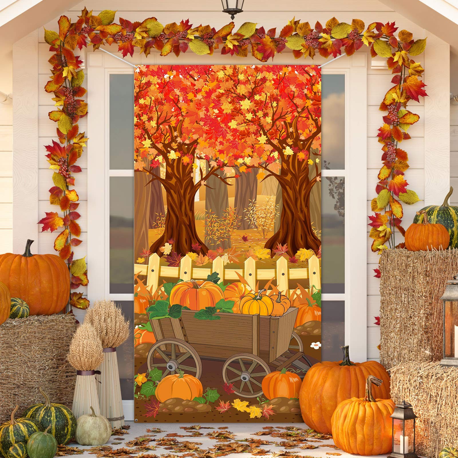 Thanksgiving Decoration Photo Backdrop Fall 6 x 3 foot, as the picture shown
