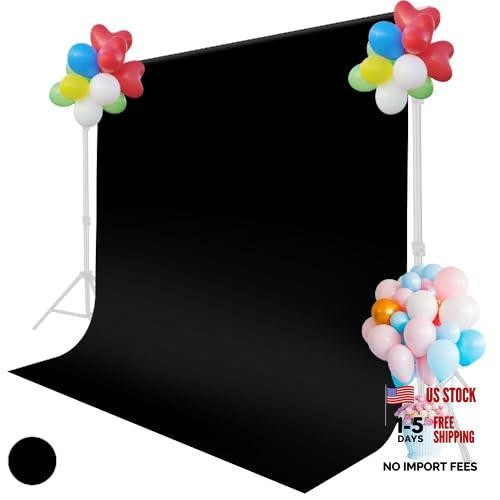 Black 1.5x2m 5×6.5ft Photoshoot Backdrop