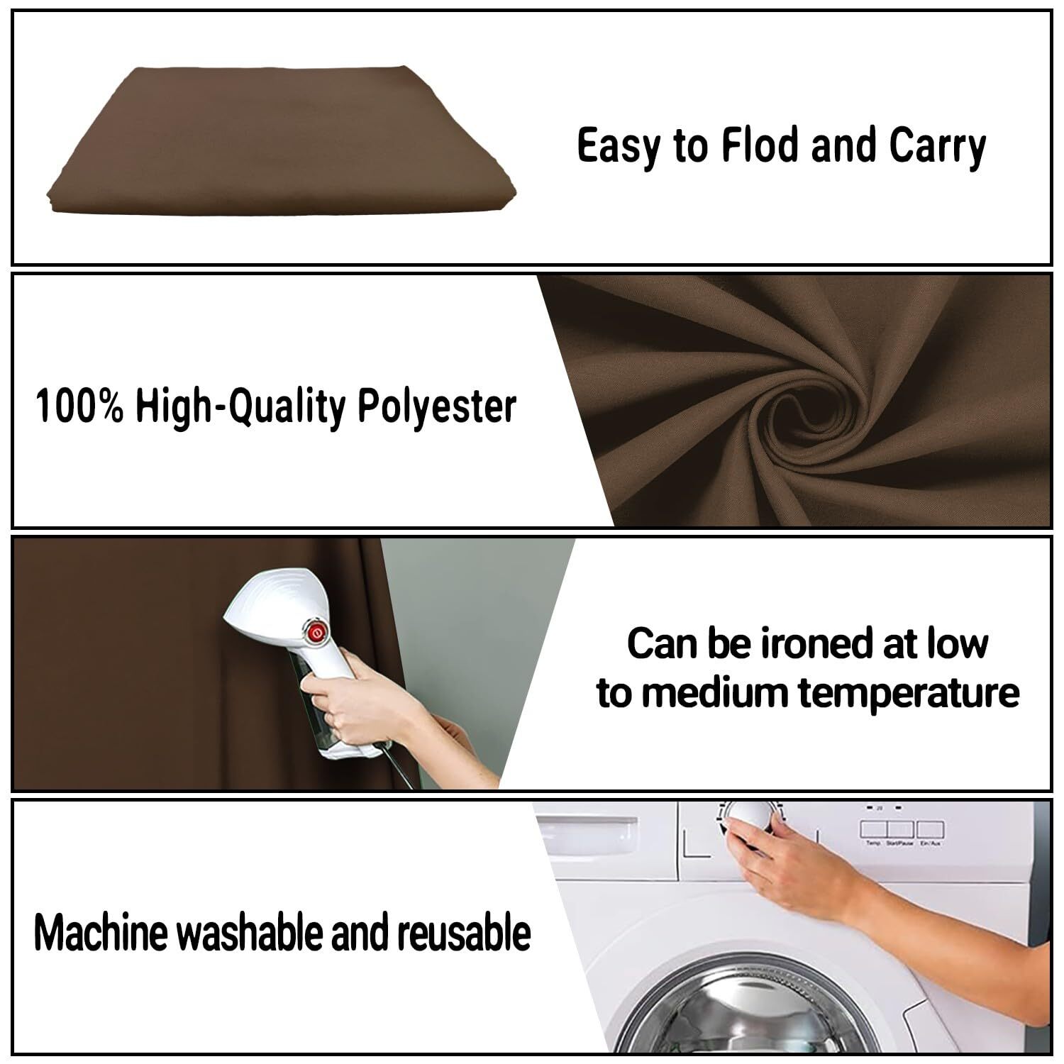 5x7FT Brown Screen Backdrop for Photography High Density Wrinkle Resistant