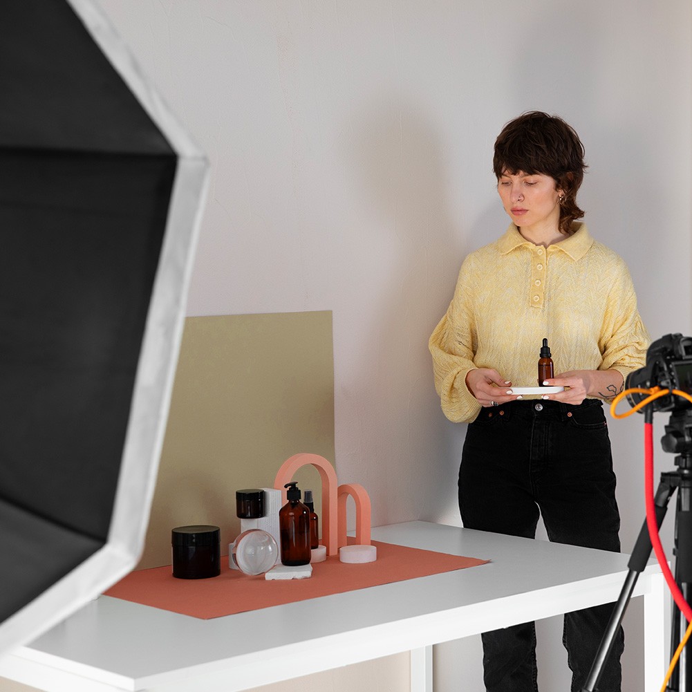 Small Product Photography Backdrops Kit for Food Jewelry Photo Shootings Board