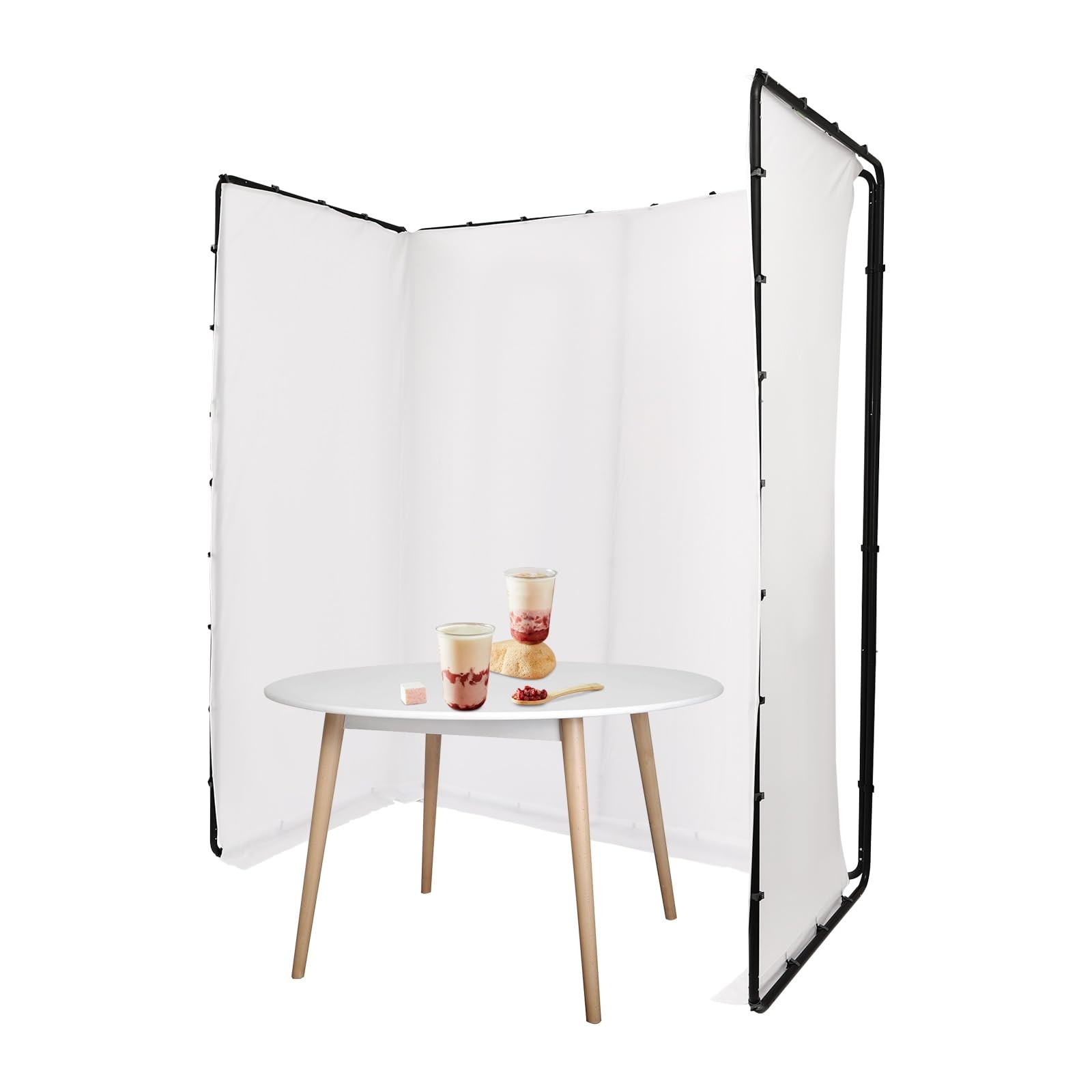 Photography Backdrop Stand+White Cloth Kit For Photo Studio Background Decor