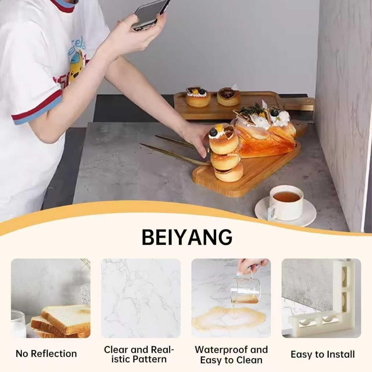 Professional 24×24 PVC Photo Backdrop Boards Set for Food & Product Photography
