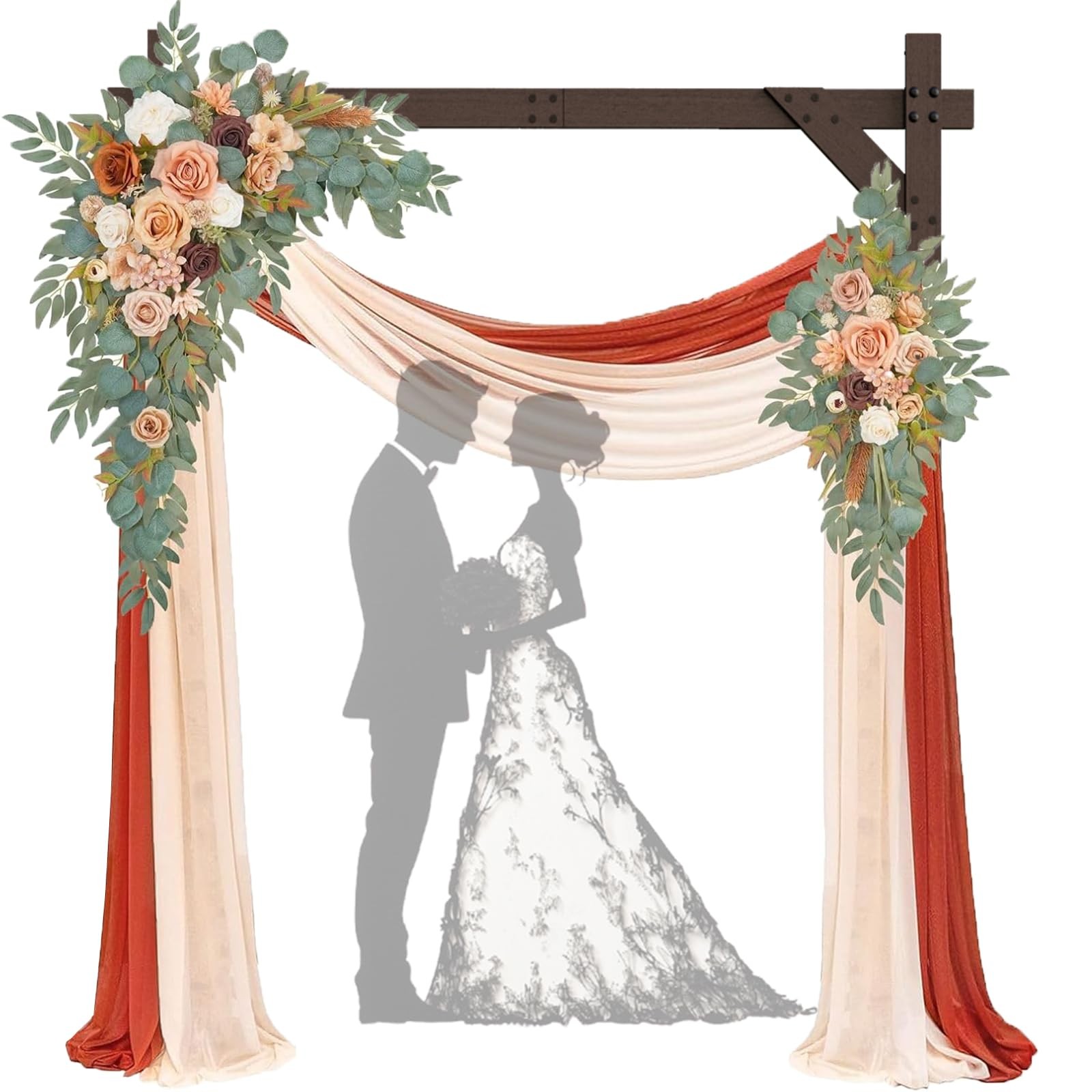 7.48FT Wooden Wedding Arch Frame Backdrop Stand, Square Wood Arch Stand Weddi…