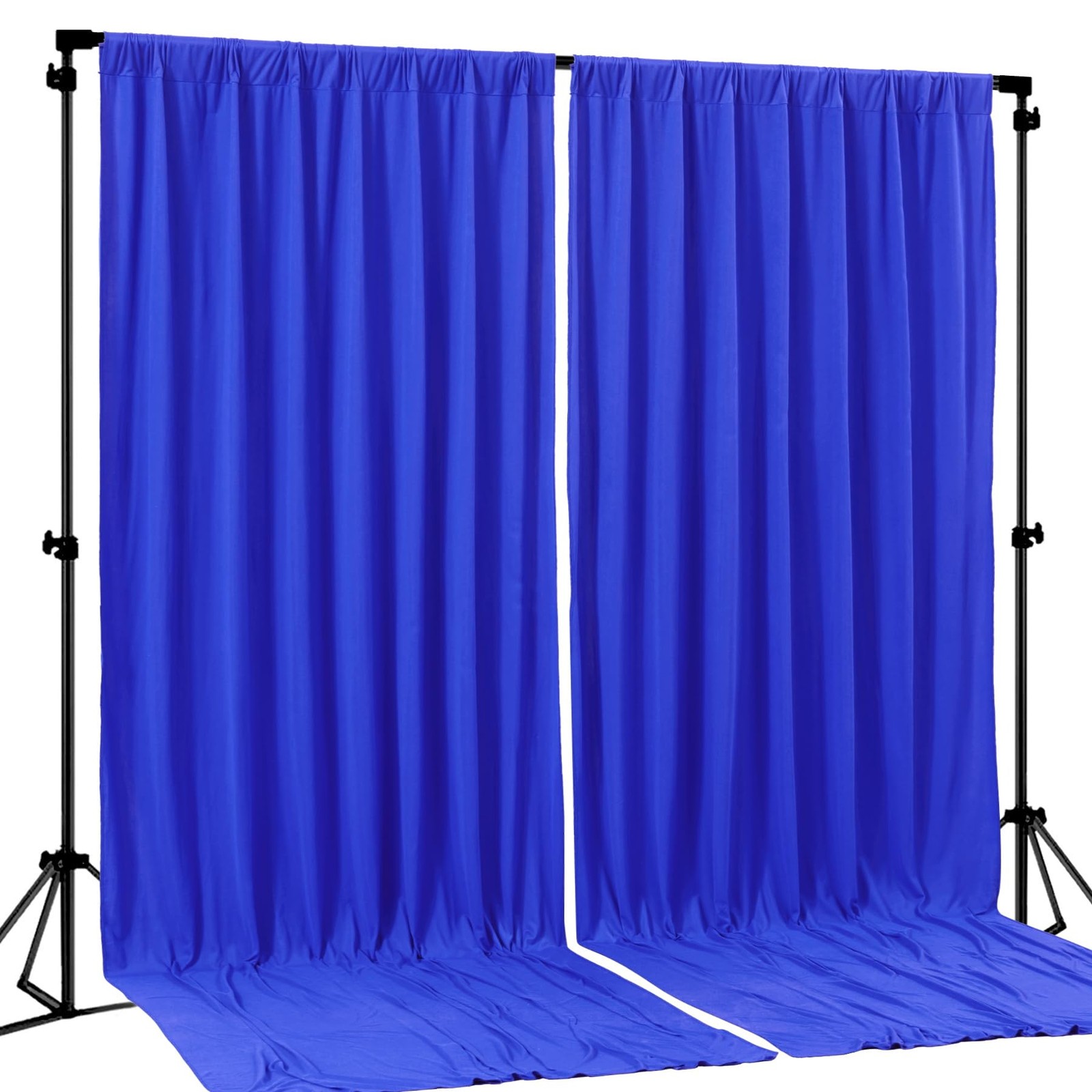 Royal Blue Backdrop Curtain 2 Panels–Royal Blue Curtains Polyester Photograp…