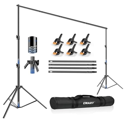 12x10ft(WXH) Backdrop Stand Heavy Duty, Adjustable Backdrop Banner 10x12ft