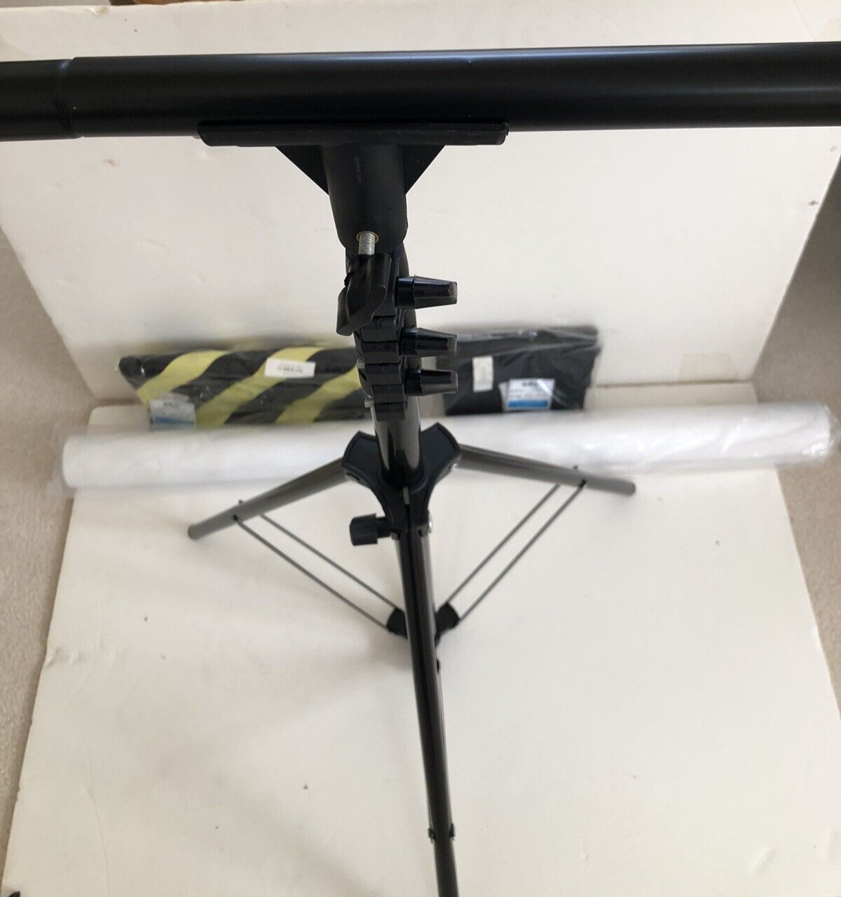 Selens T-Shape Portable Adjustable Backdrop Stand PVC White Backdrop Clamps Bags
