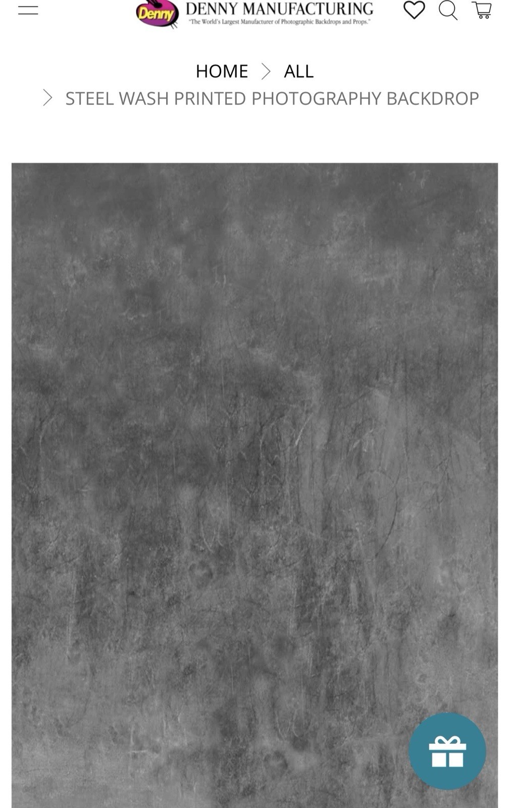 10’x8’ Denny Mfg. Co. CP7676 Steel Wash Photo Backdrop