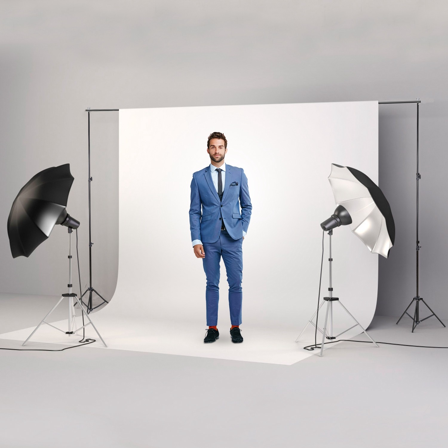 Photography Backdrop Support Stand Set w/ Carrying Bag &Clamps Heavy Duty