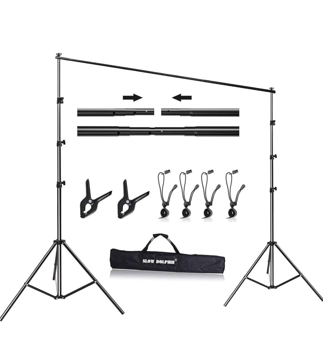 SLOW DOLPHIN 10x 8.5 ft Photo Backdrop Stand,AdjustablePhotography…