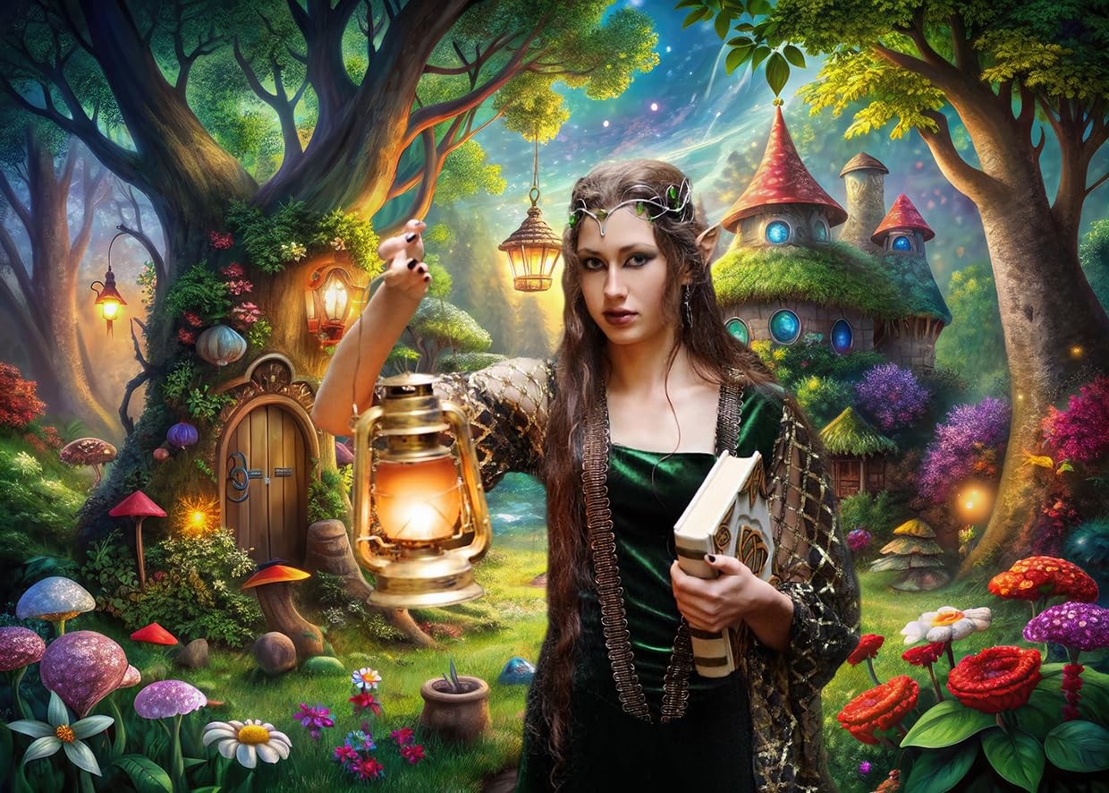 Enchanted Forest Backdrop Fairy Garden Birthday Background 7×5 Ft Prop