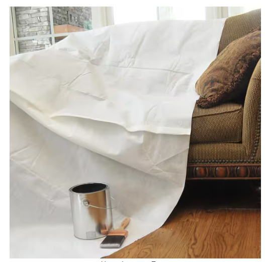 Double Guard 10 Ft. X 4 Ft. White Non-Woven Dropcloth