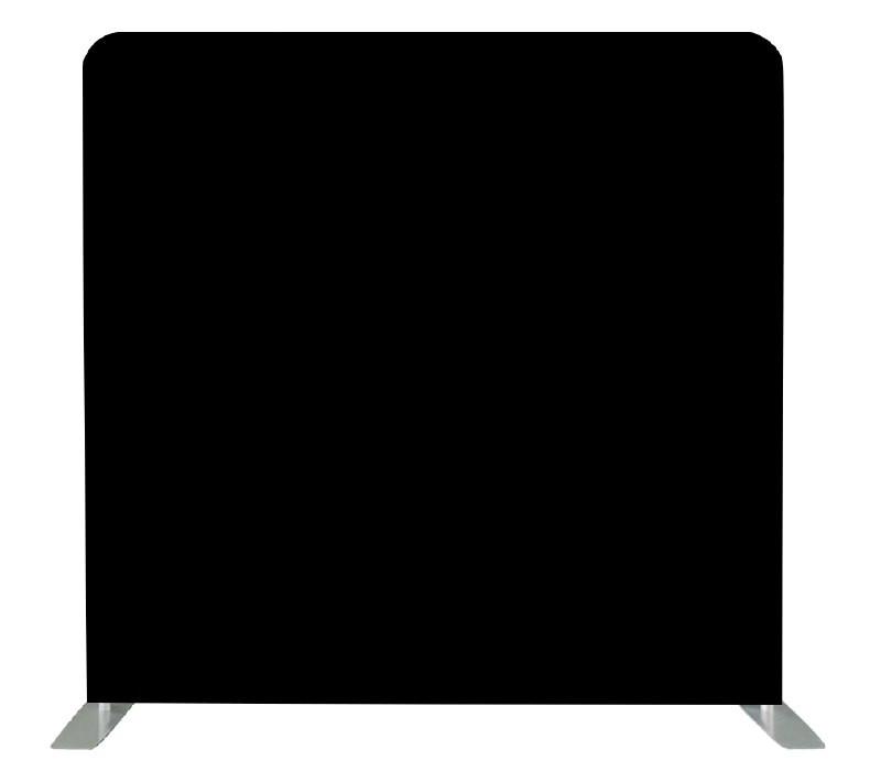 Bakod Plain Black Pillow Case Tension Fabric Backdrop w/ 8ftx8ft Frame