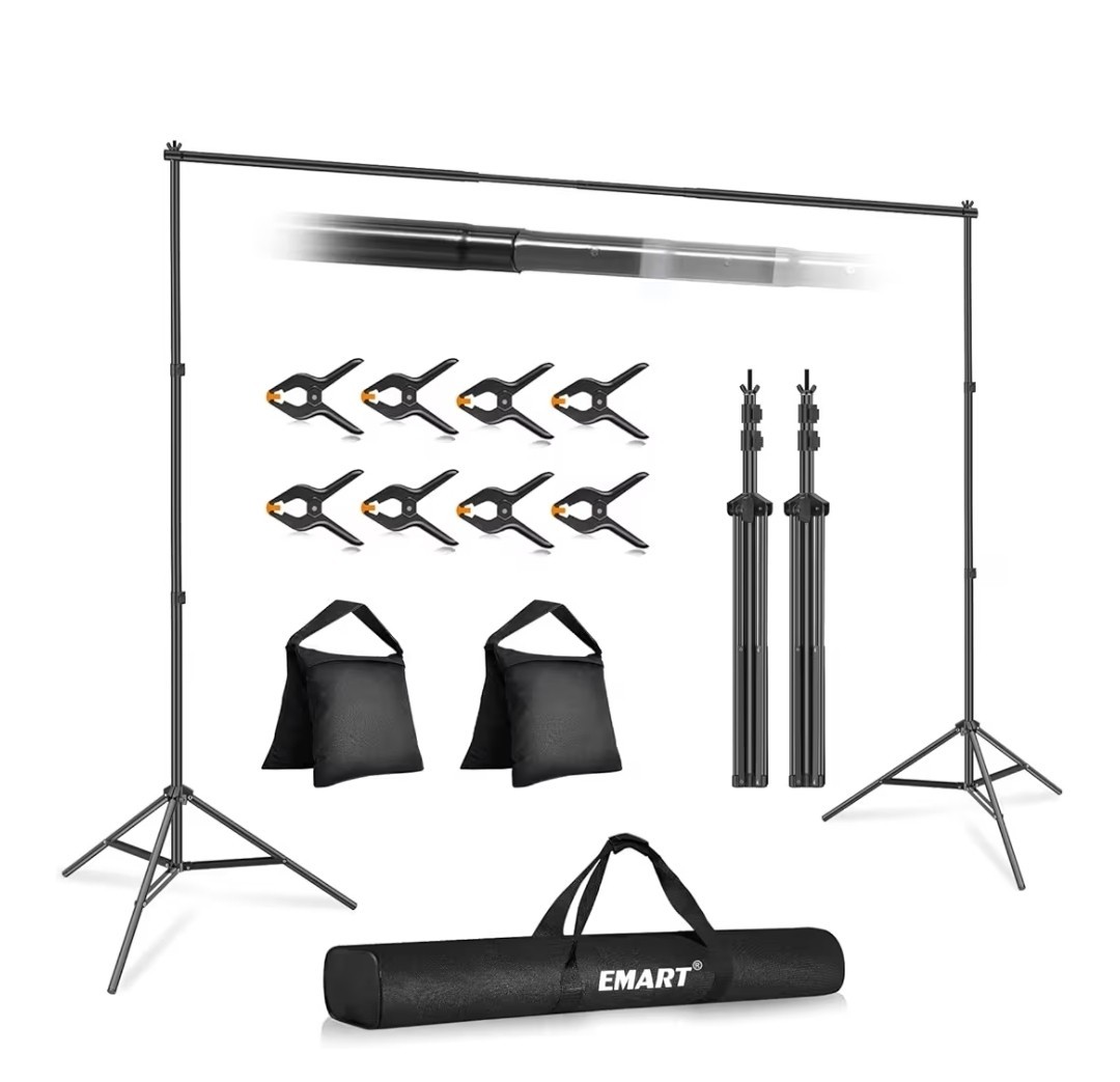 New In Box Backdrop Stand 10x7ft Adjustable Background Stand Support kit