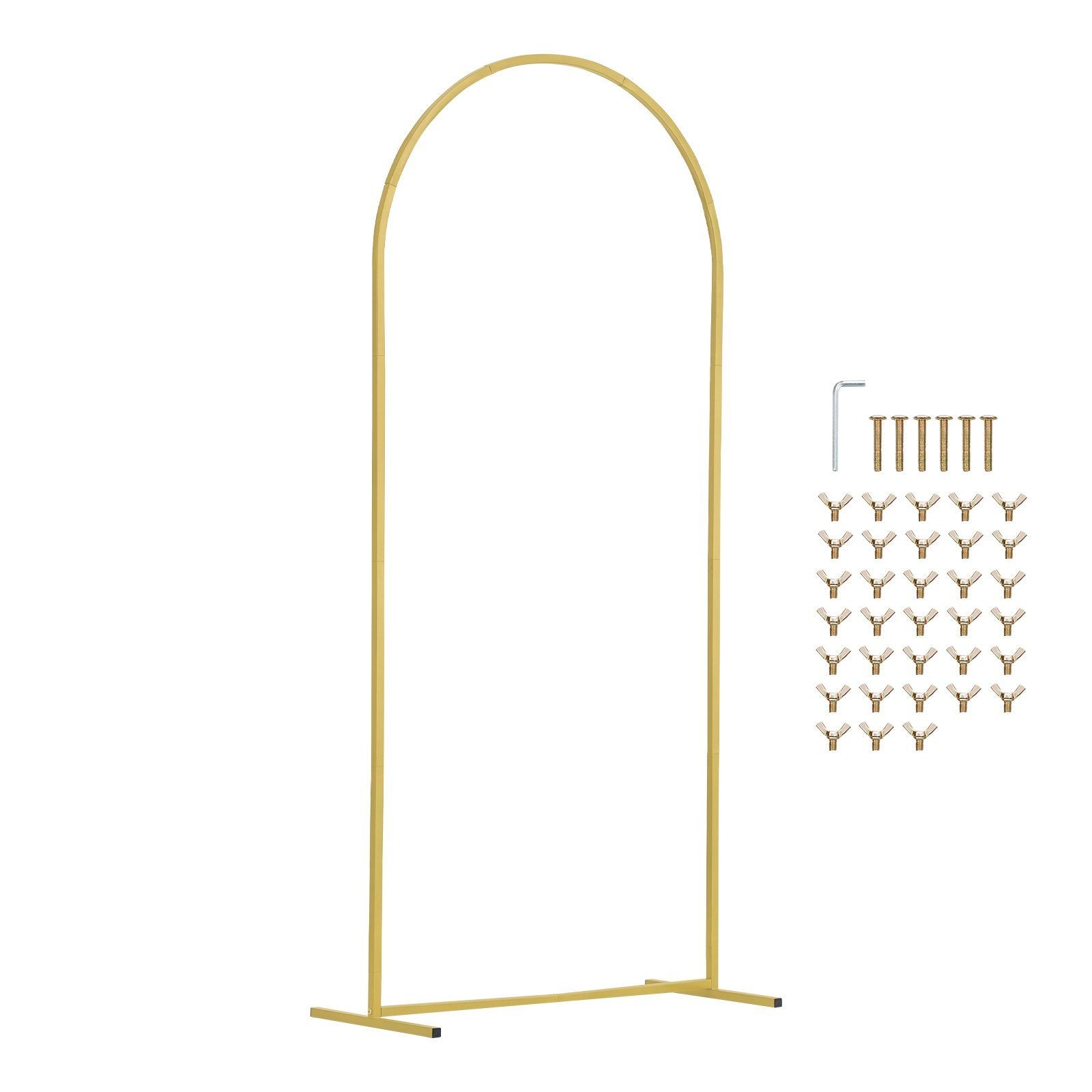 Set of 3 Metal Arch Backdrop Stands w/ Carrying Case – Wedding Party Decorations