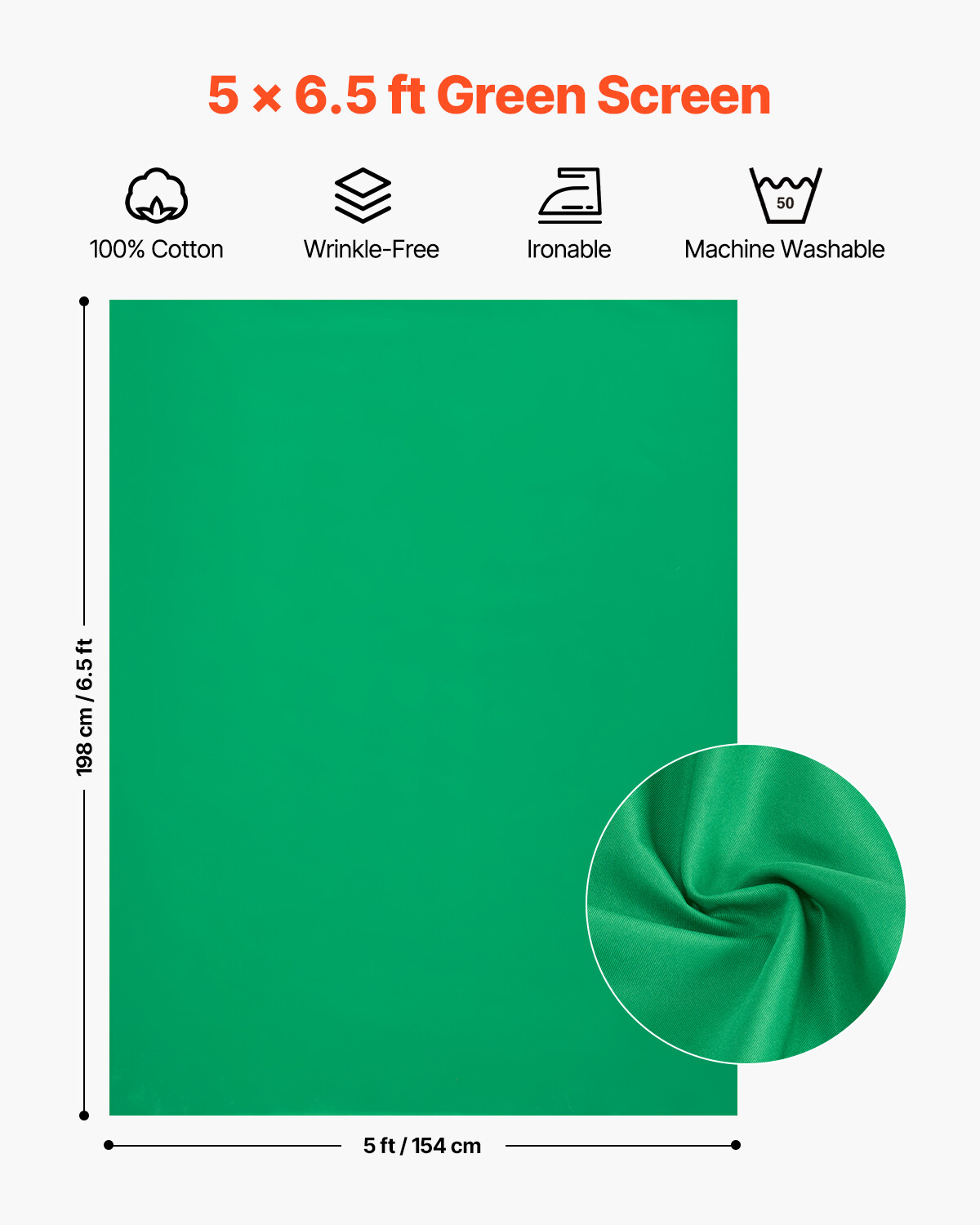 Backdrop Stand Background Stand Kit 5 x 6.5 ft for Party & Photo Studio