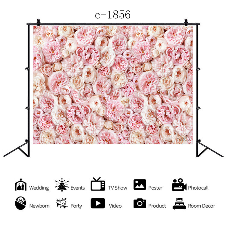 Romantic Floral Photography Background Video Studio Backdrops Party Wedding