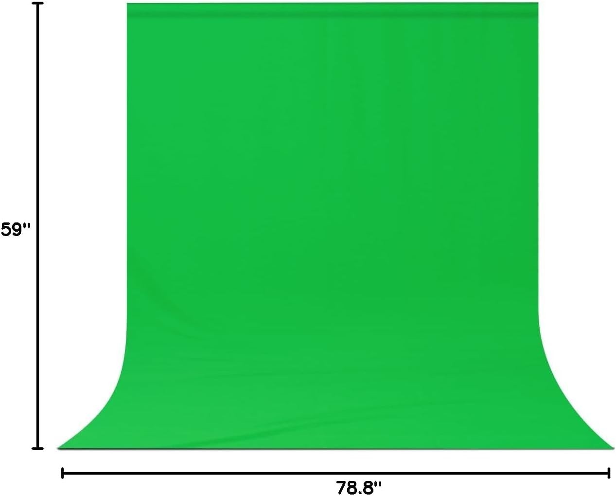 Durable 5 X 6.5 FT Polyester Green Screen – Wrinkle-Resistant & Machine Washable